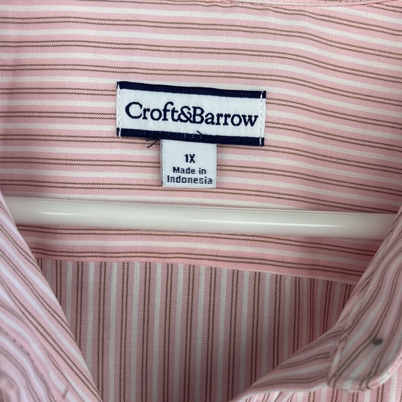 Croft&Barrow pink and white striped top - Picture 3 of 5